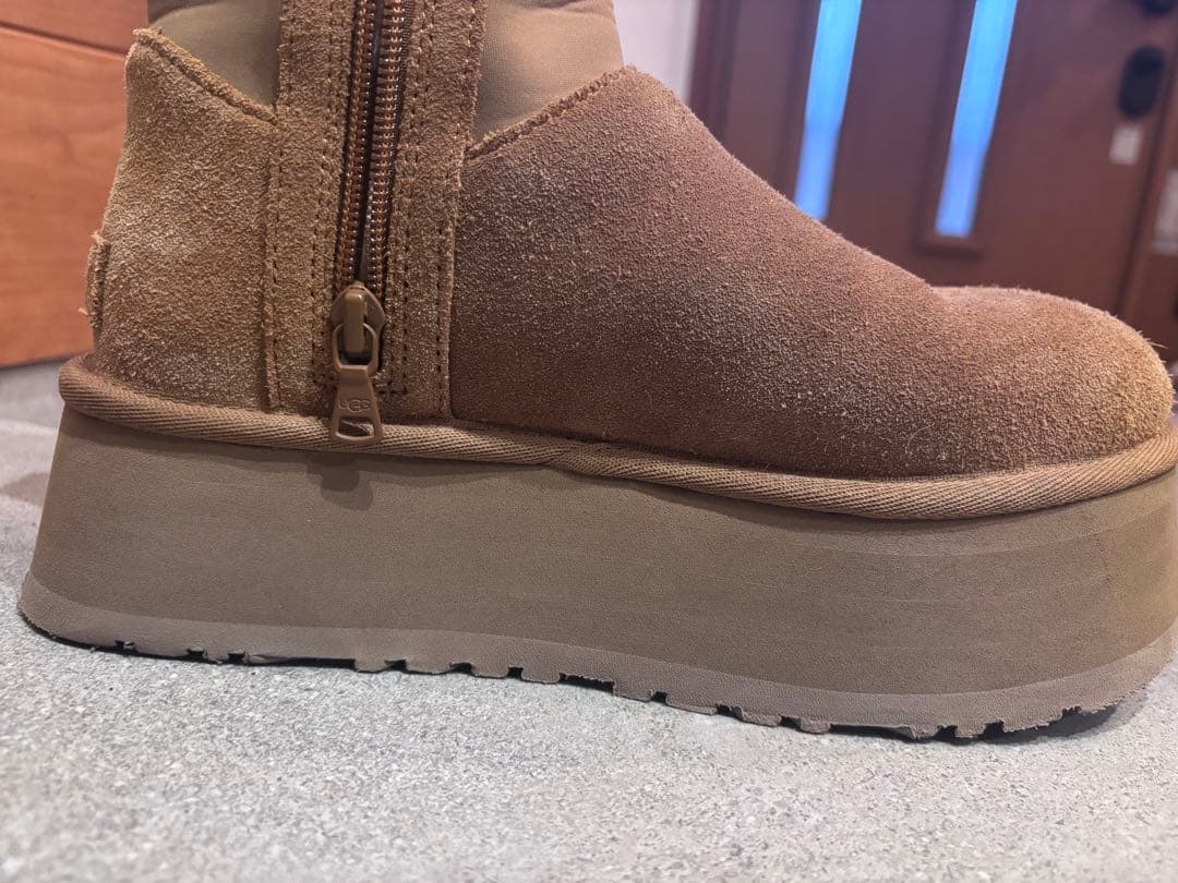 断捨離中※UGG クラシックディッパー ブラウン スエード 厚底 ムートン