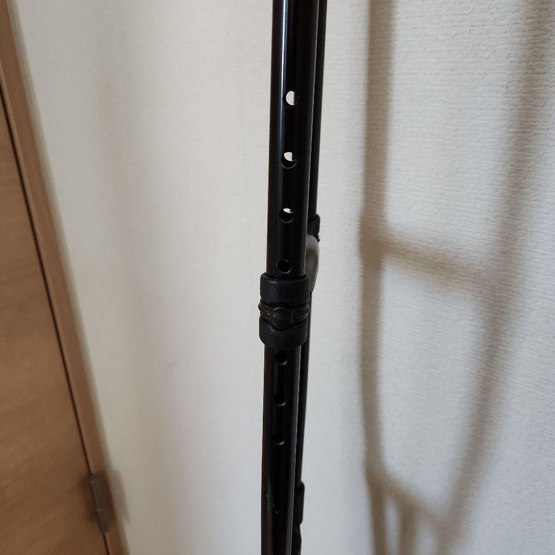 黒い松葉杖 2本 調整可能　アルミ　M　　CMS-80M