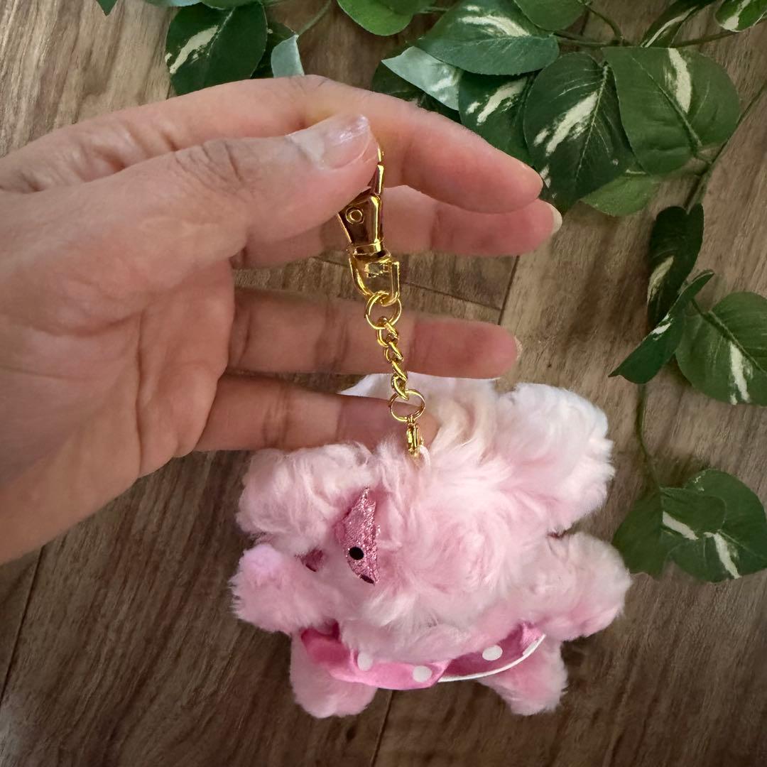 【レア商品】モンチッチ　チャムチャムベア ピンクのクマ型ぬいぐるみキーホルダー