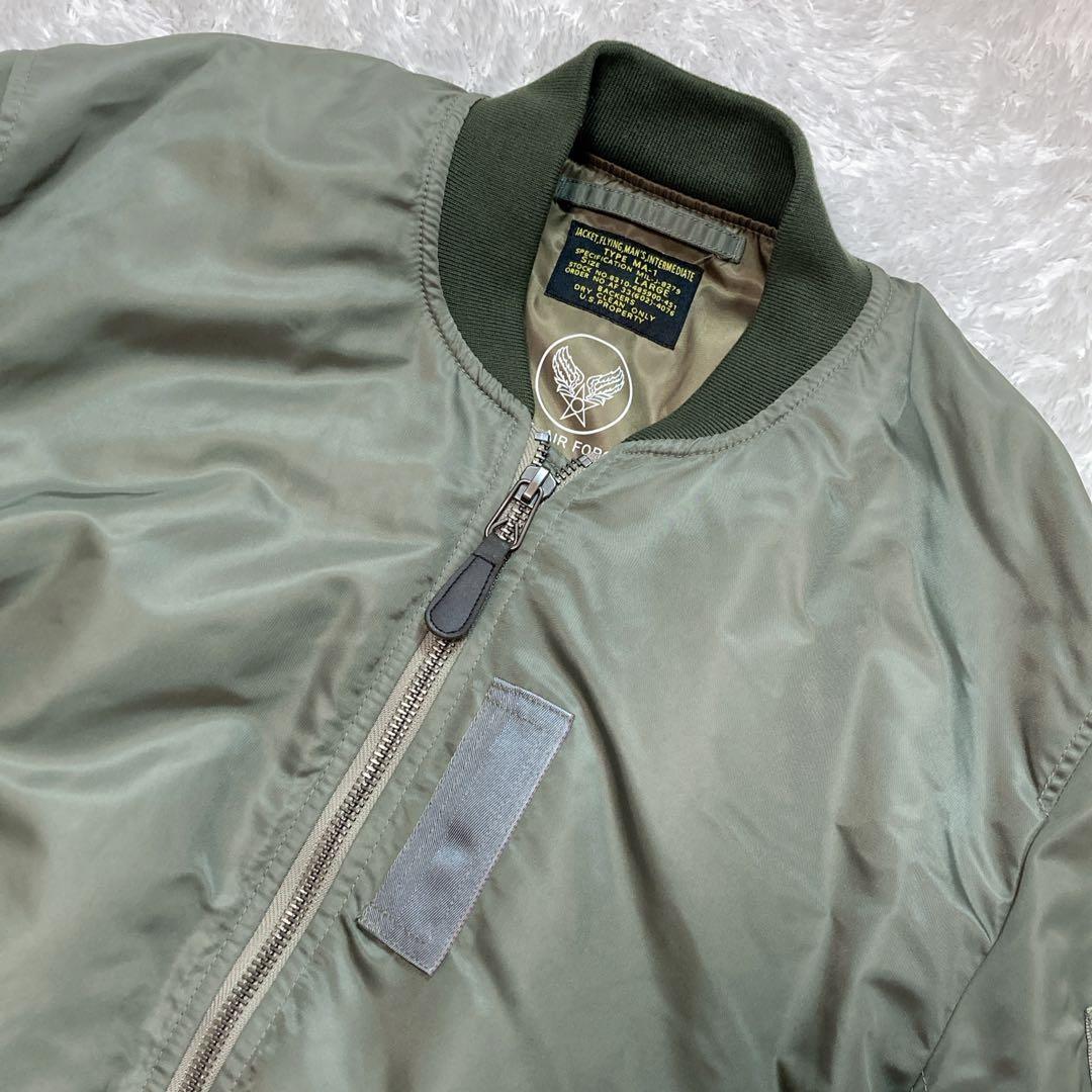 BACKERS オリーブグリーン MA-1 フライトジャケット サイズＬ