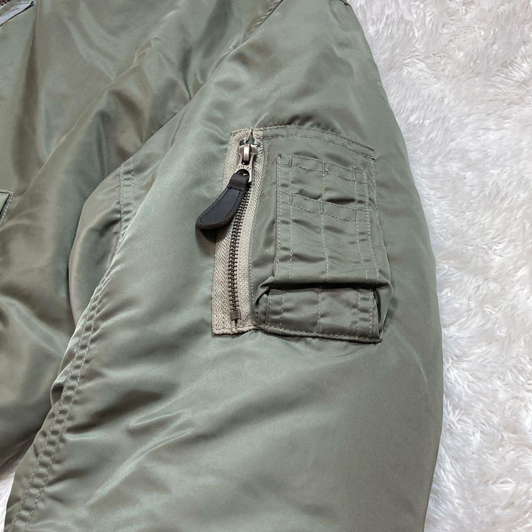 BACKERS オリーブグリーン MA-1 フライトジャケット サイズＬ