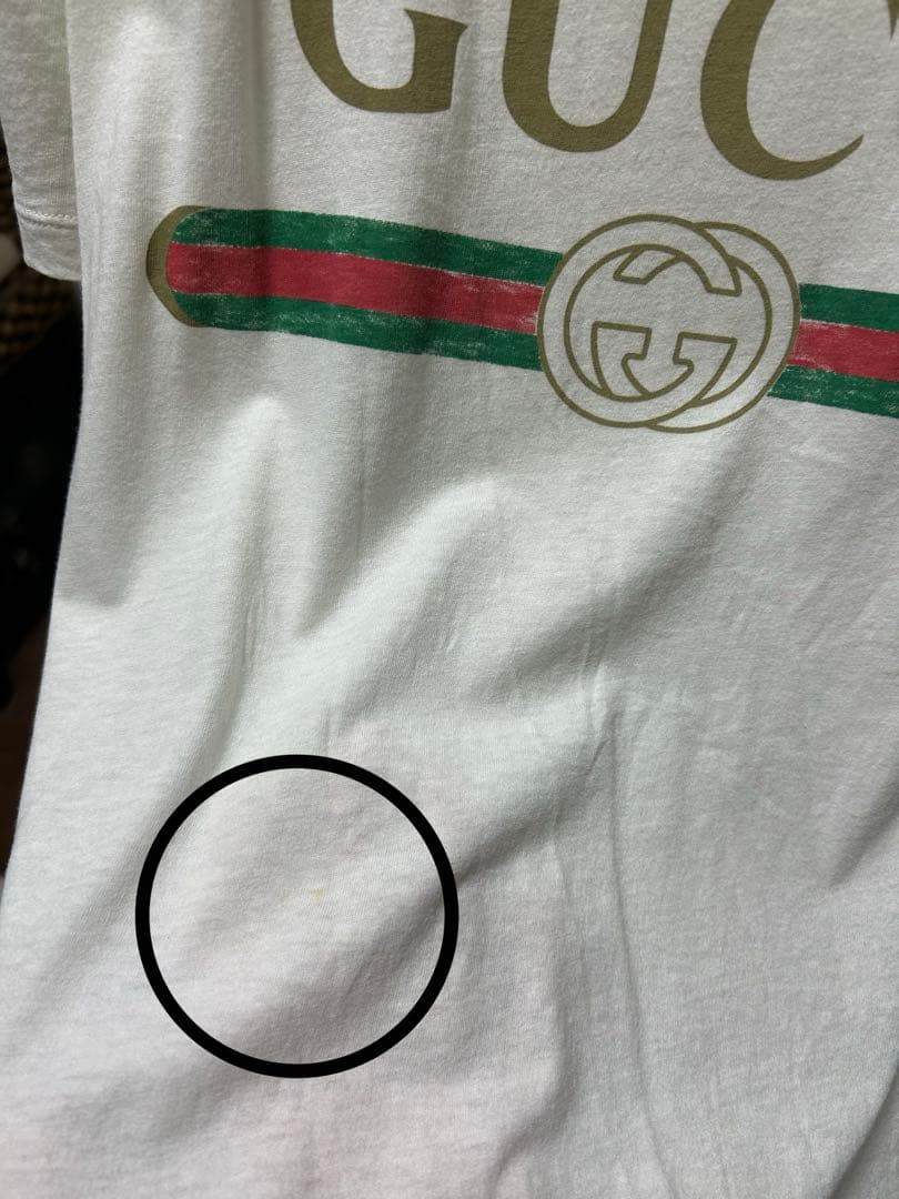 GUCCI グッチ ロゴ ウォッシュドTシャツ ヴィンテージ加工