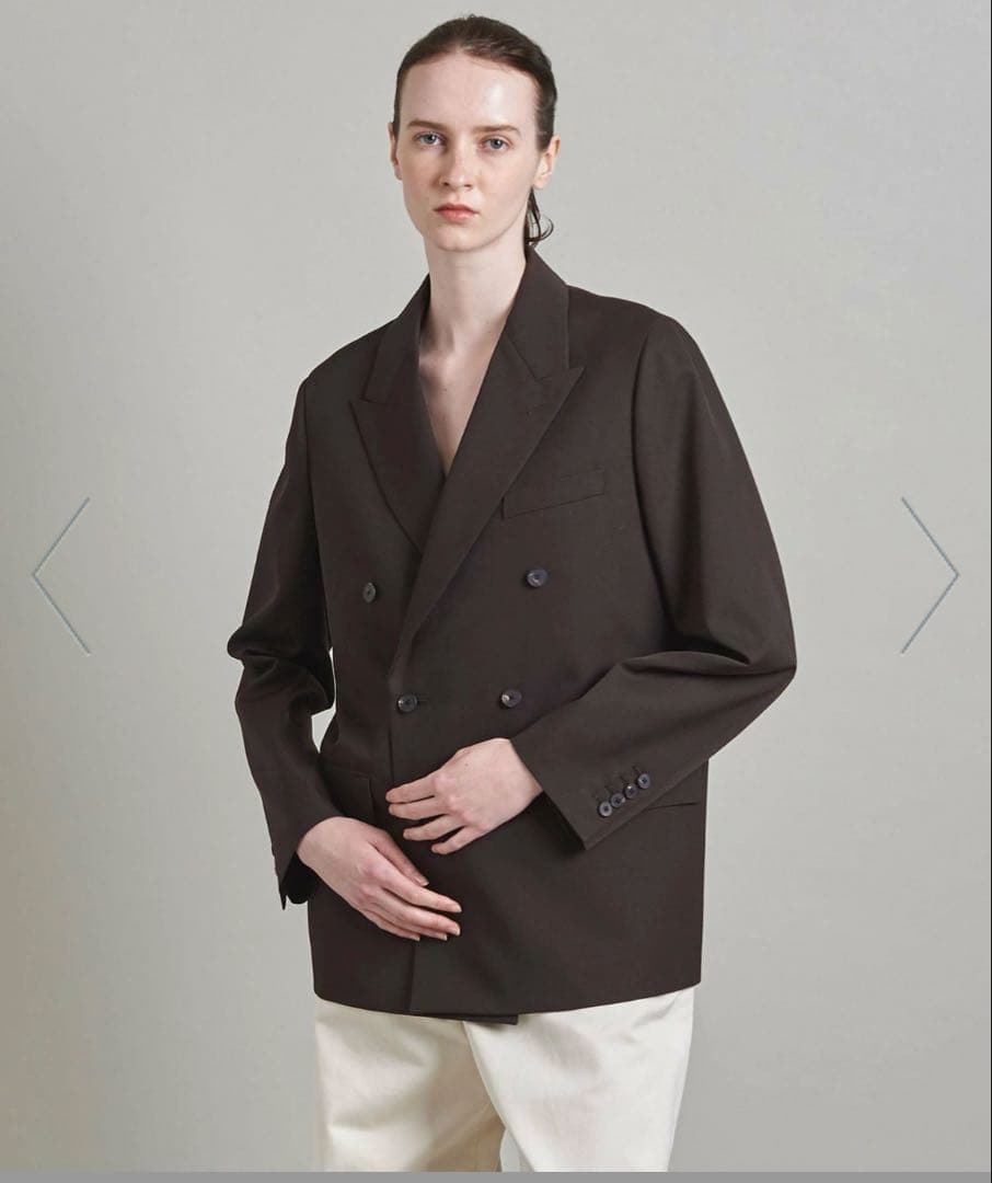 <LOEFF>ウールギャバ ダブルブレスト ジャケット