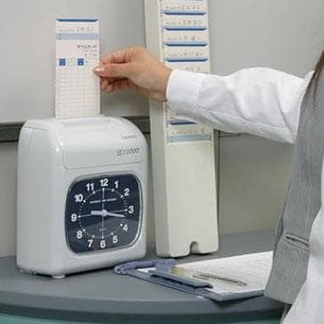 【美品】アマノ　タイムカード　タイムレコーダー　ホワイト　BX2000