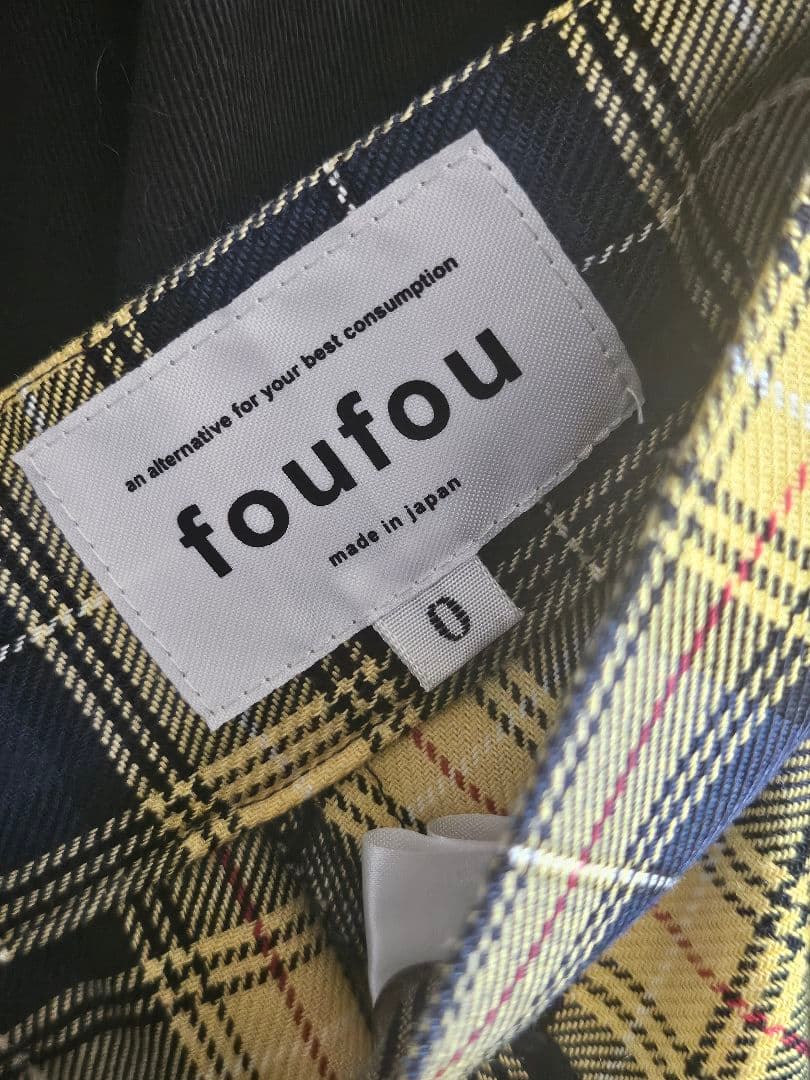 foufou ロイヤルタータンチェックフレアスカート イエロー