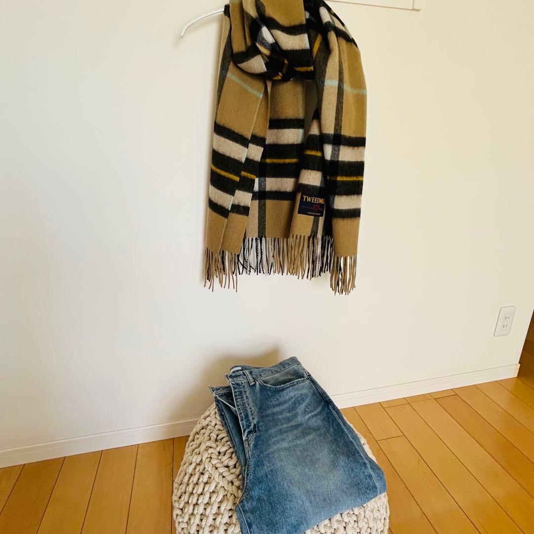 TWEEDMILL チェック柄ストール ツイードミル