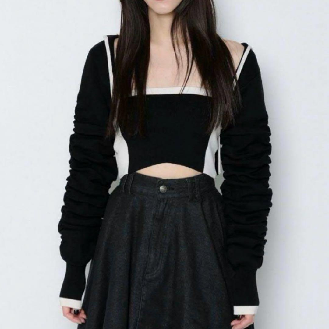 トップス frame line knit ensemble Il