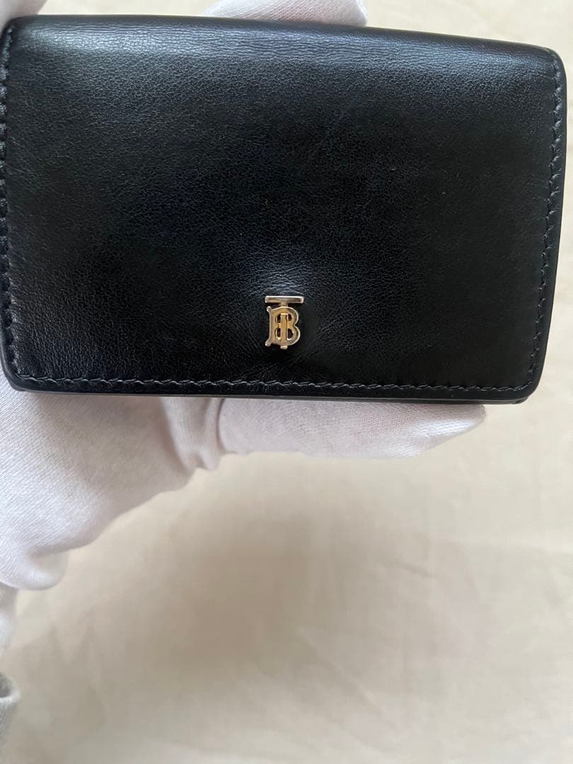 ショウ様BURBERRY 三つ折財布 TBロゴ コンパクトウォレット レザー