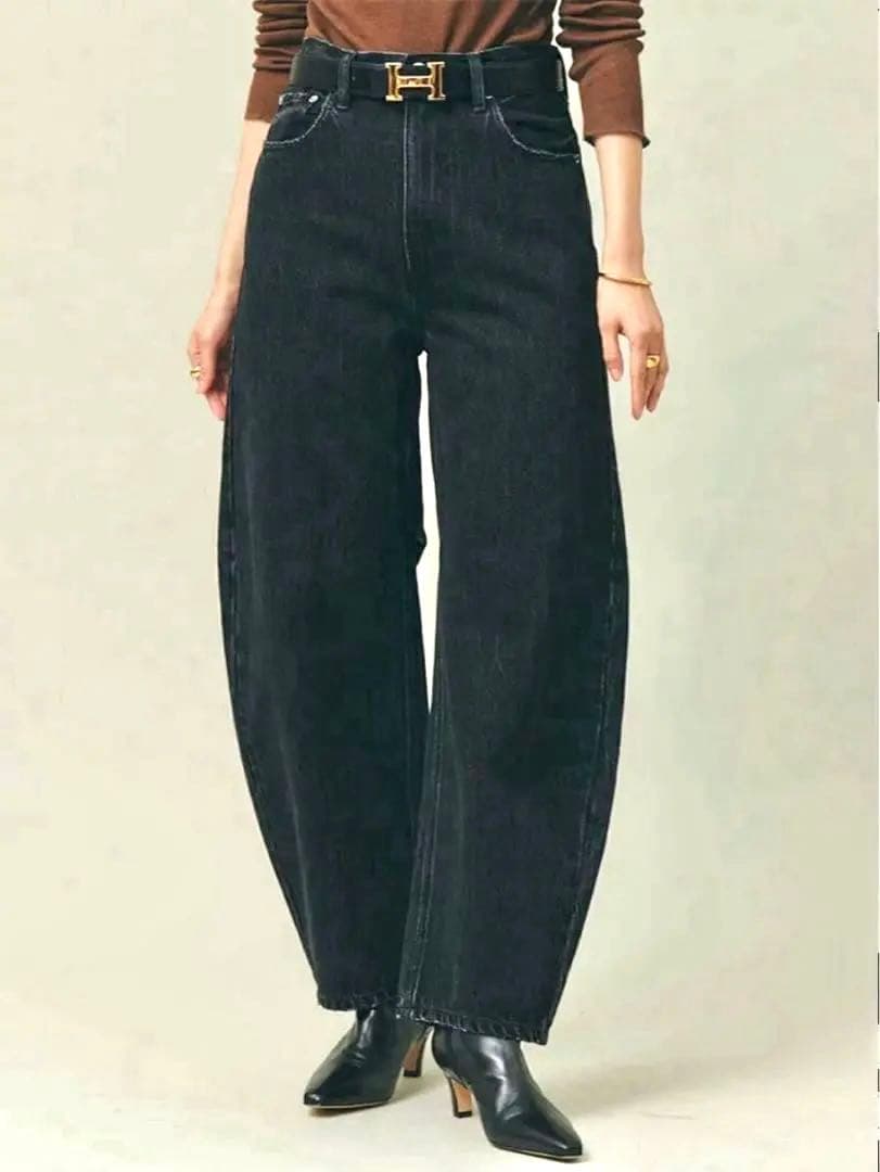 Curensology＜&RC＞カーヴィーデニムパンツ　ブラック