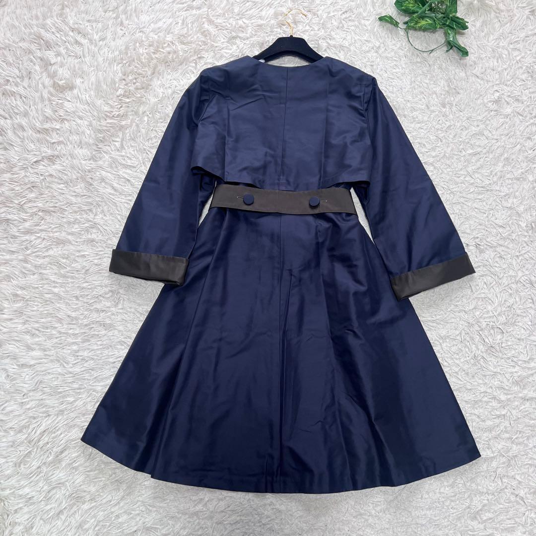 20万 極美品 フォクシー ロングコート coat toffee シルク100