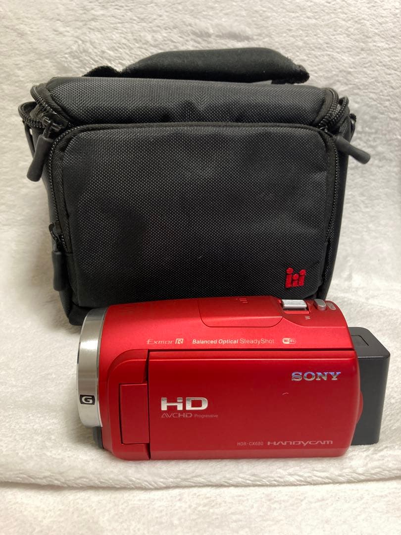 SONY HDR-CX680 レッド ビデオカメラ/SONY マイク　セット