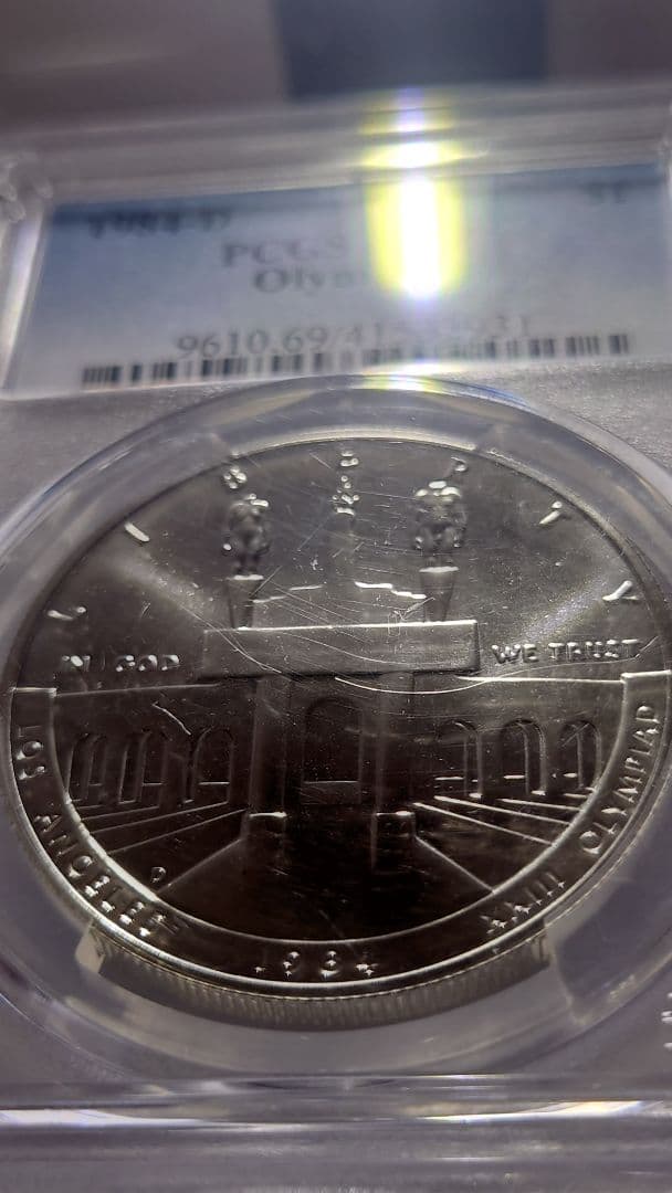 1ドル銀貨1984年アメリカL.A.オリンピックPCGS MS69 商品説明必読