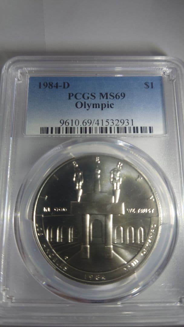 1ドル銀貨1984年アメリカL.A.オリンピックPCGS MS69 商品説明必読