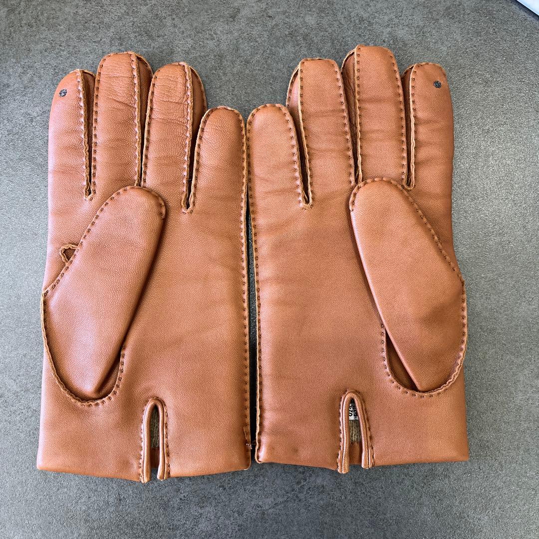 HERMES 羊革手袋 サイズ8 ブラウン