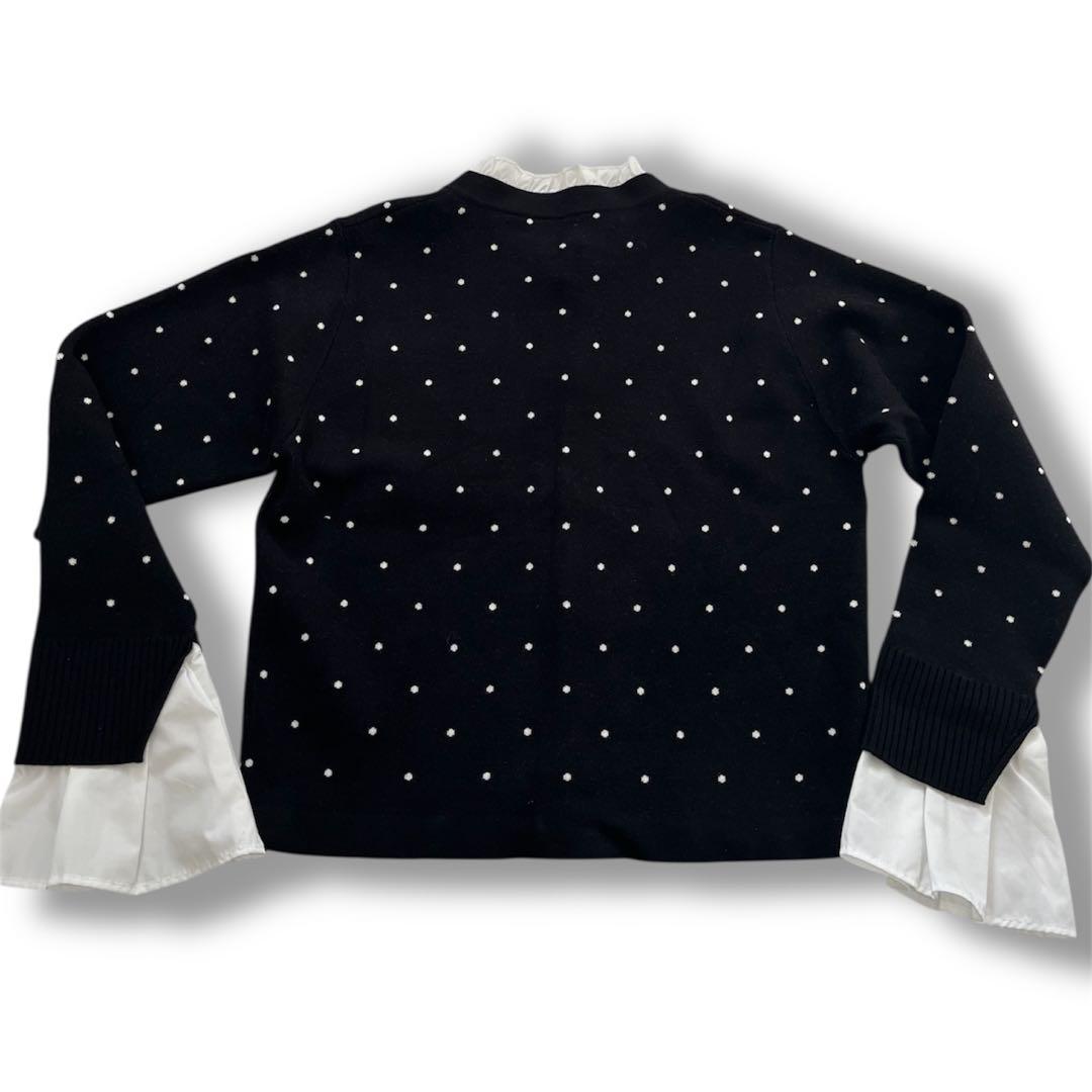 EIMY ISTOIRE Attached collar カーディガン ドット