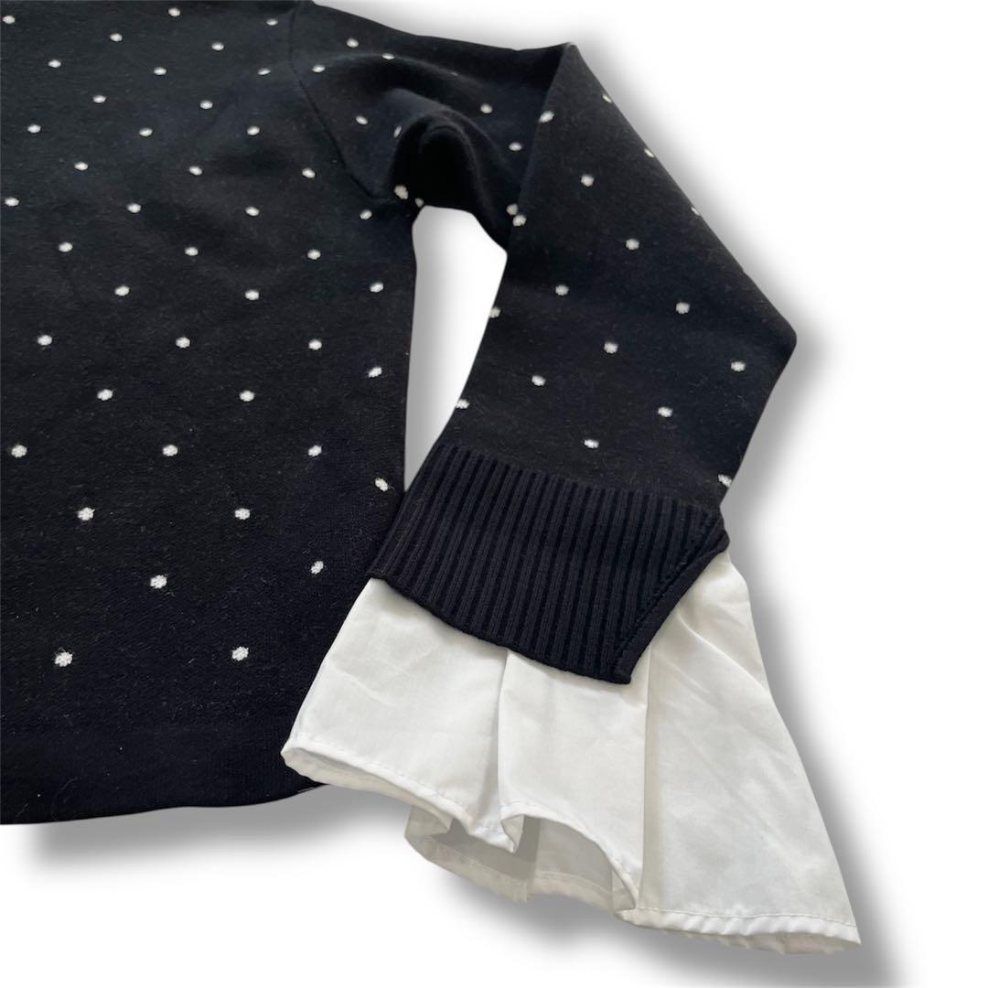 EIMY ISTOIRE Attached collar カーディガン ドット