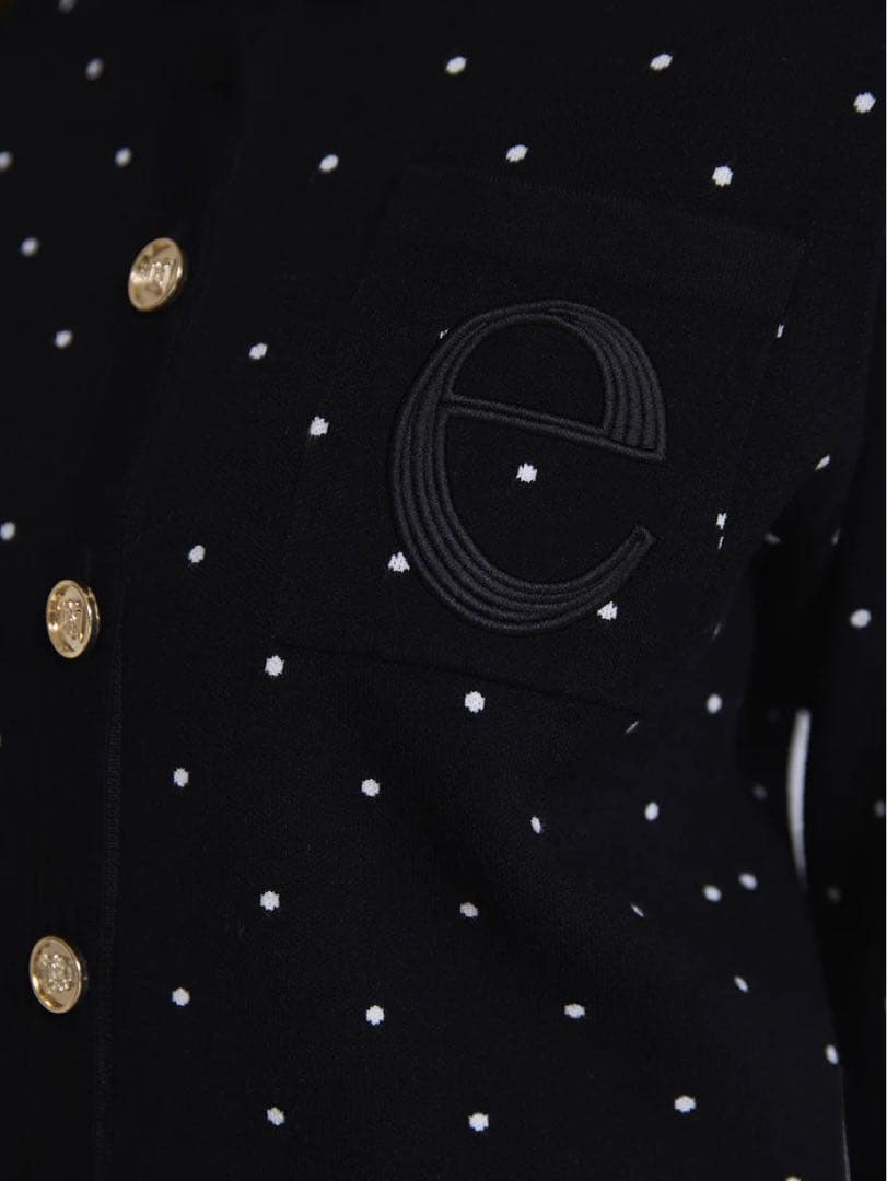 EIMY ISTOIRE Attached collar カーディガン ドット