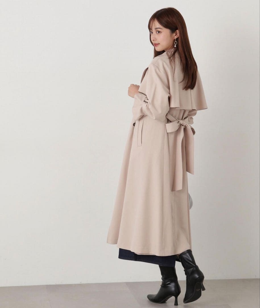 小柄さんも⭐︎新品タグ付き　PBD ベーシックロングトレンチ　キャメル　PSサイズ