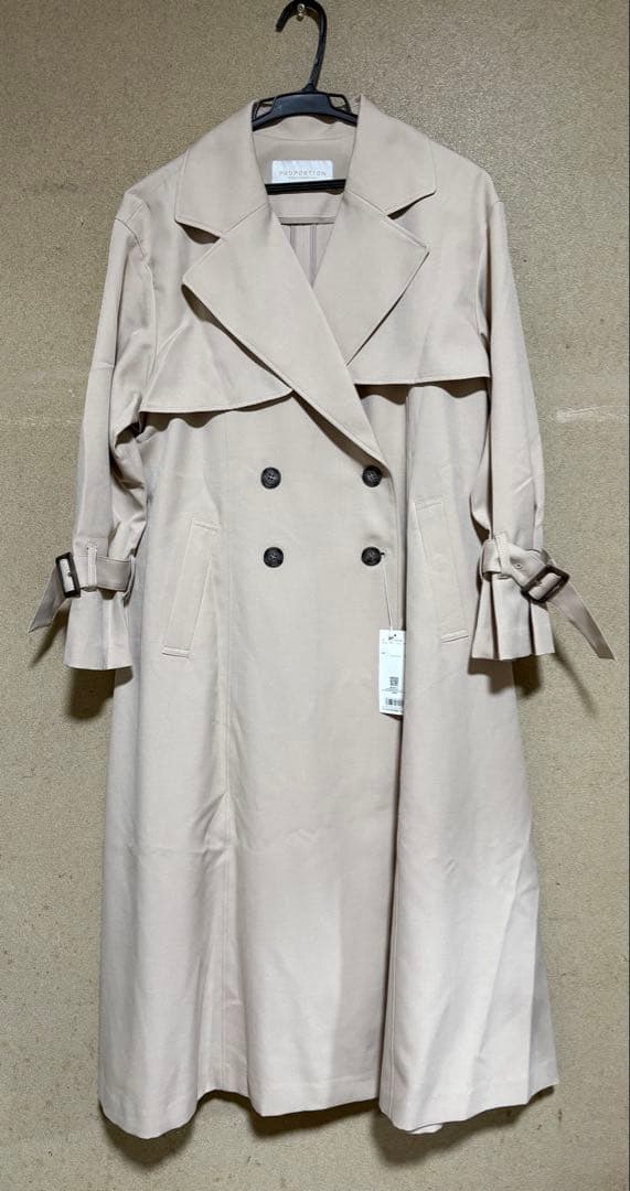 小柄さんも⭐︎新品タグ付き　PBD ベーシックロングトレンチ　キャメル　PSサイズ