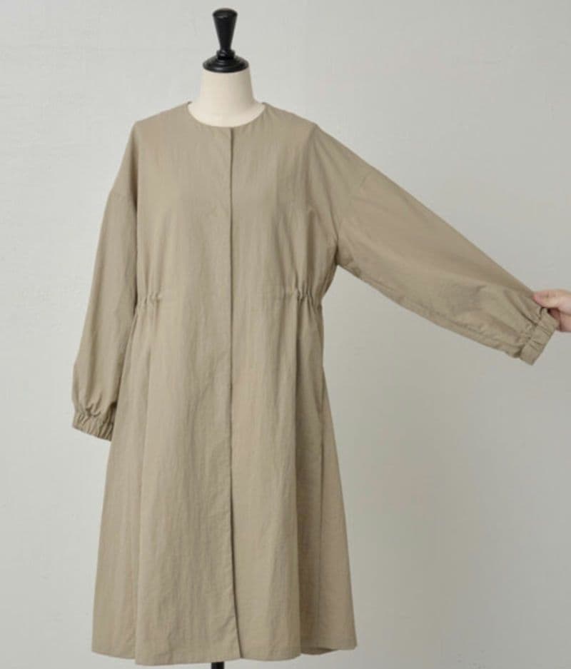 なっぷる～BEARDSLEYバルーン袖フレアーコート　beige