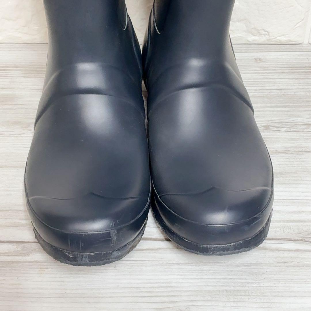 HUNTER レインブーツ 25cm相当 ネイビー 雨具 ロング 長靴 紺