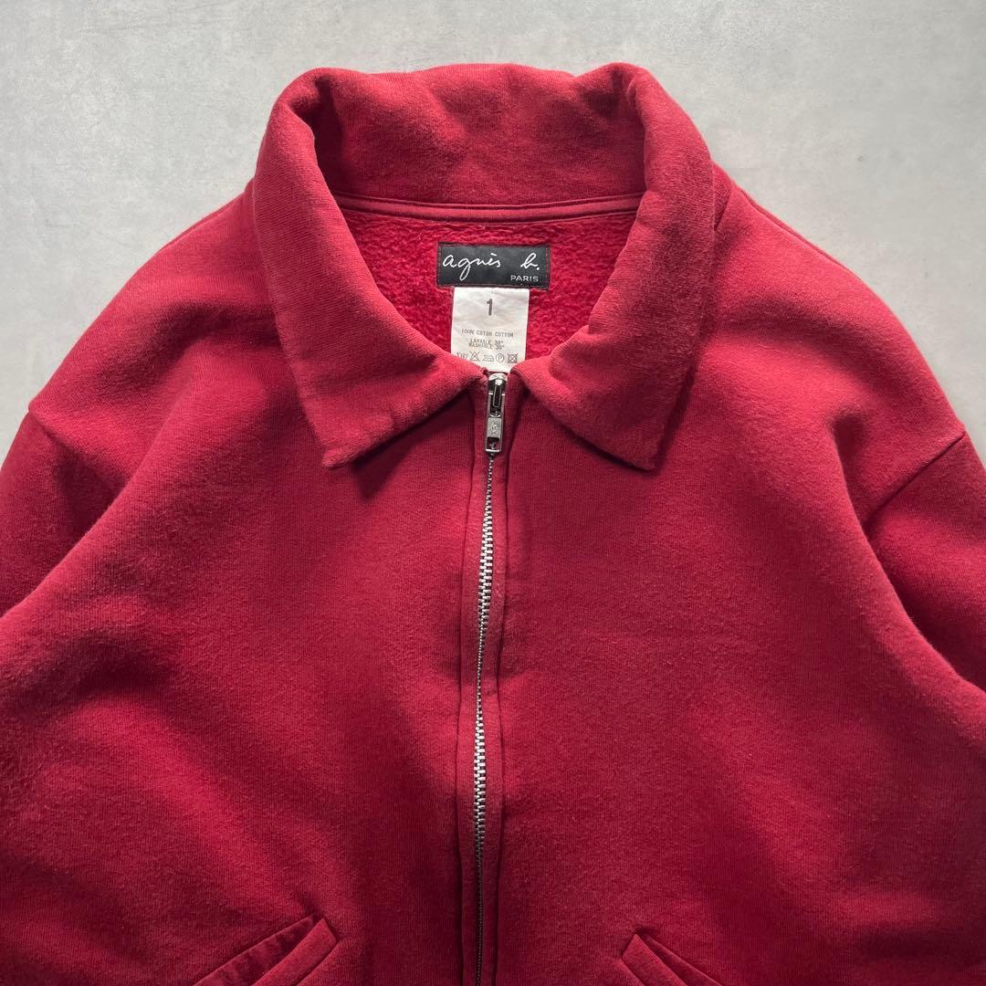 ◎90s agnes b. homme PARIS スウェット ジャケット 短丈