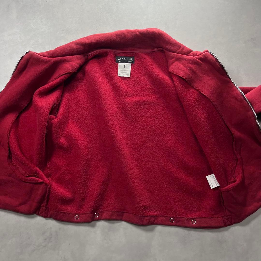 ◎90s agnes b. homme PARIS スウェット ジャケット 短丈