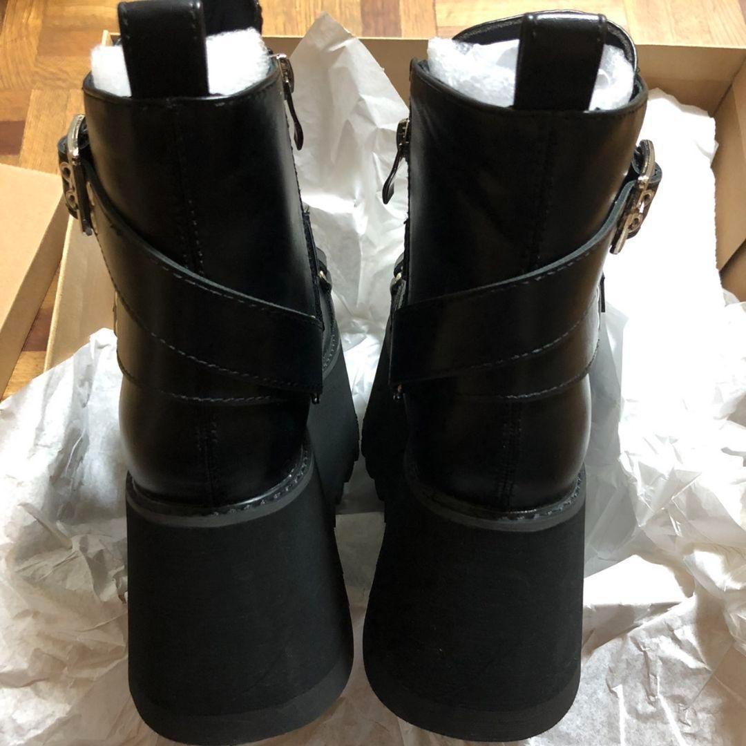 新品 Lサイズ YOSUKE ハーネスデザイン パンク系 厚底スニーカー 黒