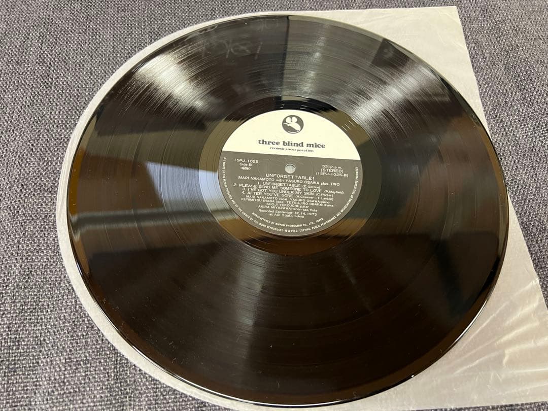 希少盤 中本マリ アンフォゲッタブル 15PJ-1025 TBM LPレコード