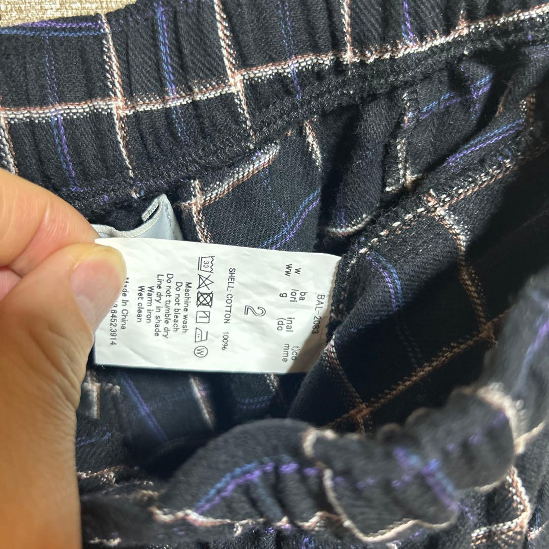 bal wide mountain pant バル　チェック　パンツ