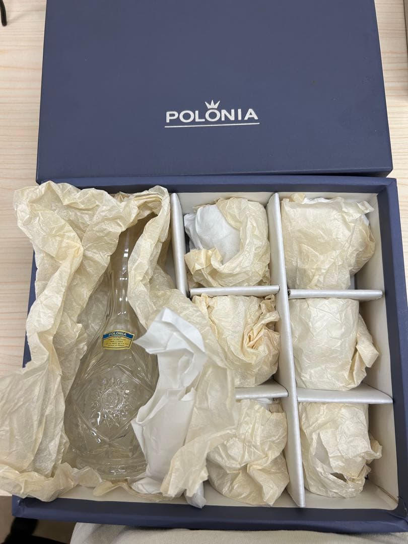 POLONIA クリスタルデキャンタとグラスセット