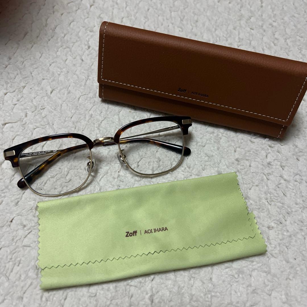【美品】Zoff AOI IHARAクリアサングラス サーモント