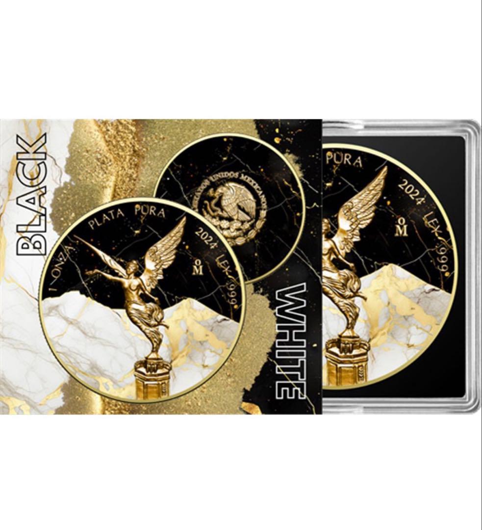 レア☆2024 リベルタード ゴールデンマーブル 1oz 銀貨 純銀 メキシコ