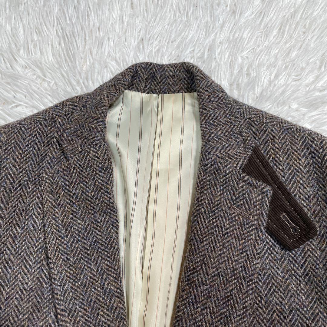 the shop TK ハリスツイード　エルボーパッチ　グレー　ヘリンボーン　L