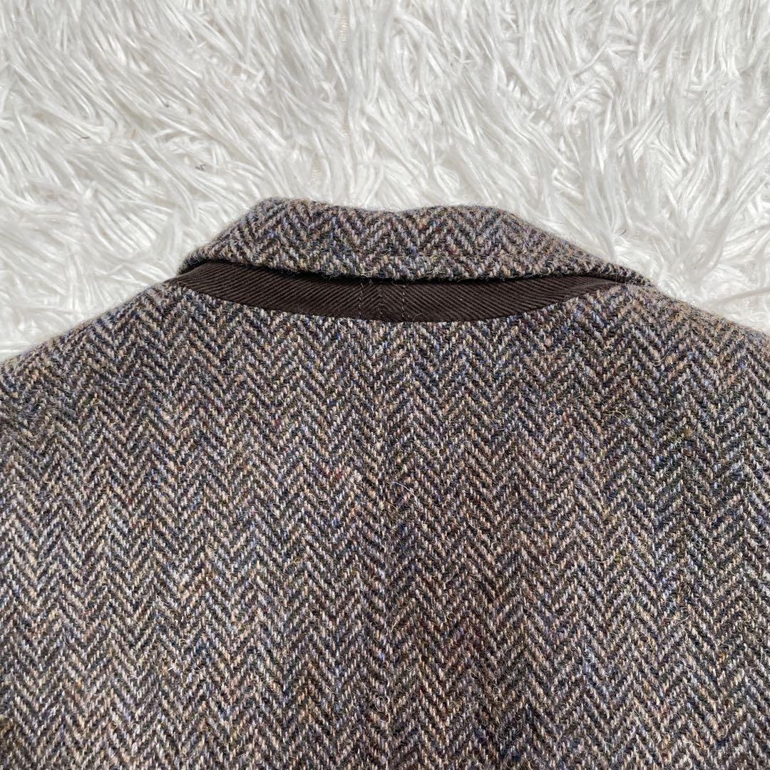 the shop TK ハリスツイード　エルボーパッチ　グレー　ヘリンボーン　L