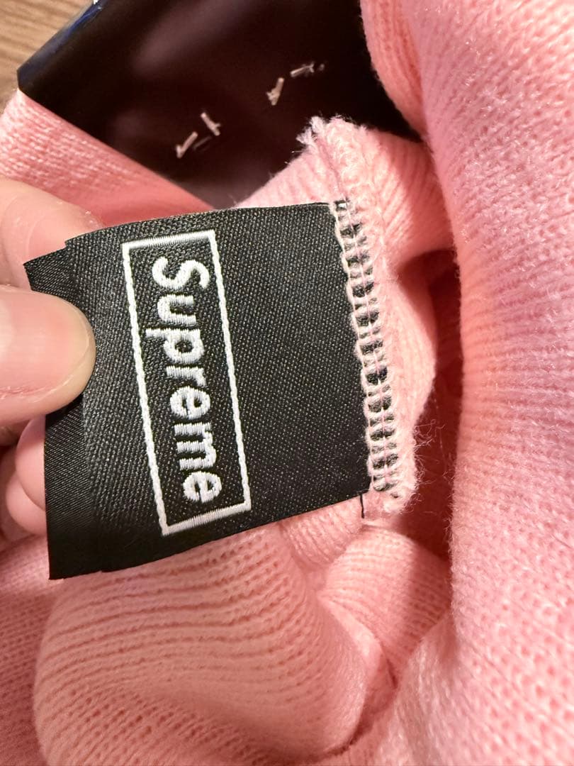 유*미様 Supreme New Era box Logo Beanie ピンク