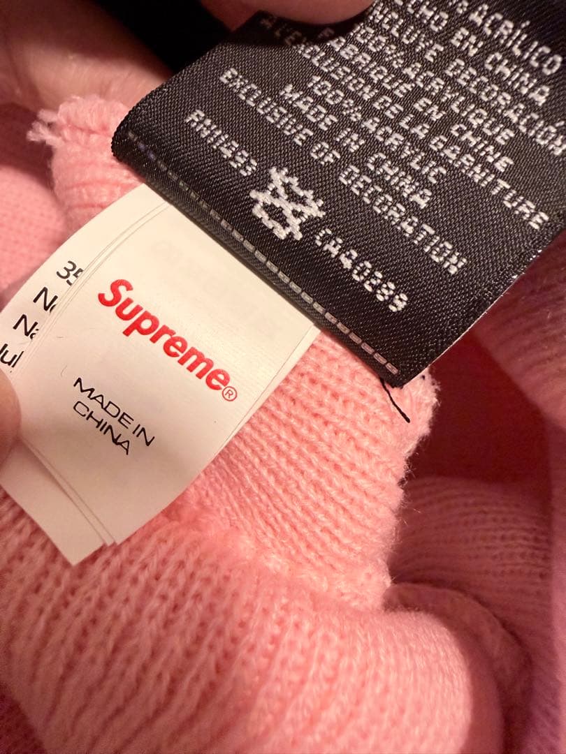 유*미様 Supreme New Era box Logo Beanie ピンク