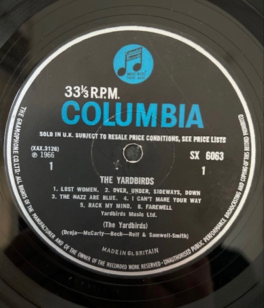 THE YARDBIRDS UKオリジナルMONO盤LP