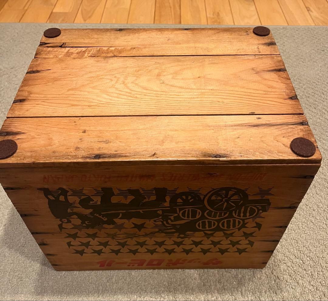 昭和レトロ サッポロビール木箱・メンテナンス済/アンティーク木箱　古家具　古道具