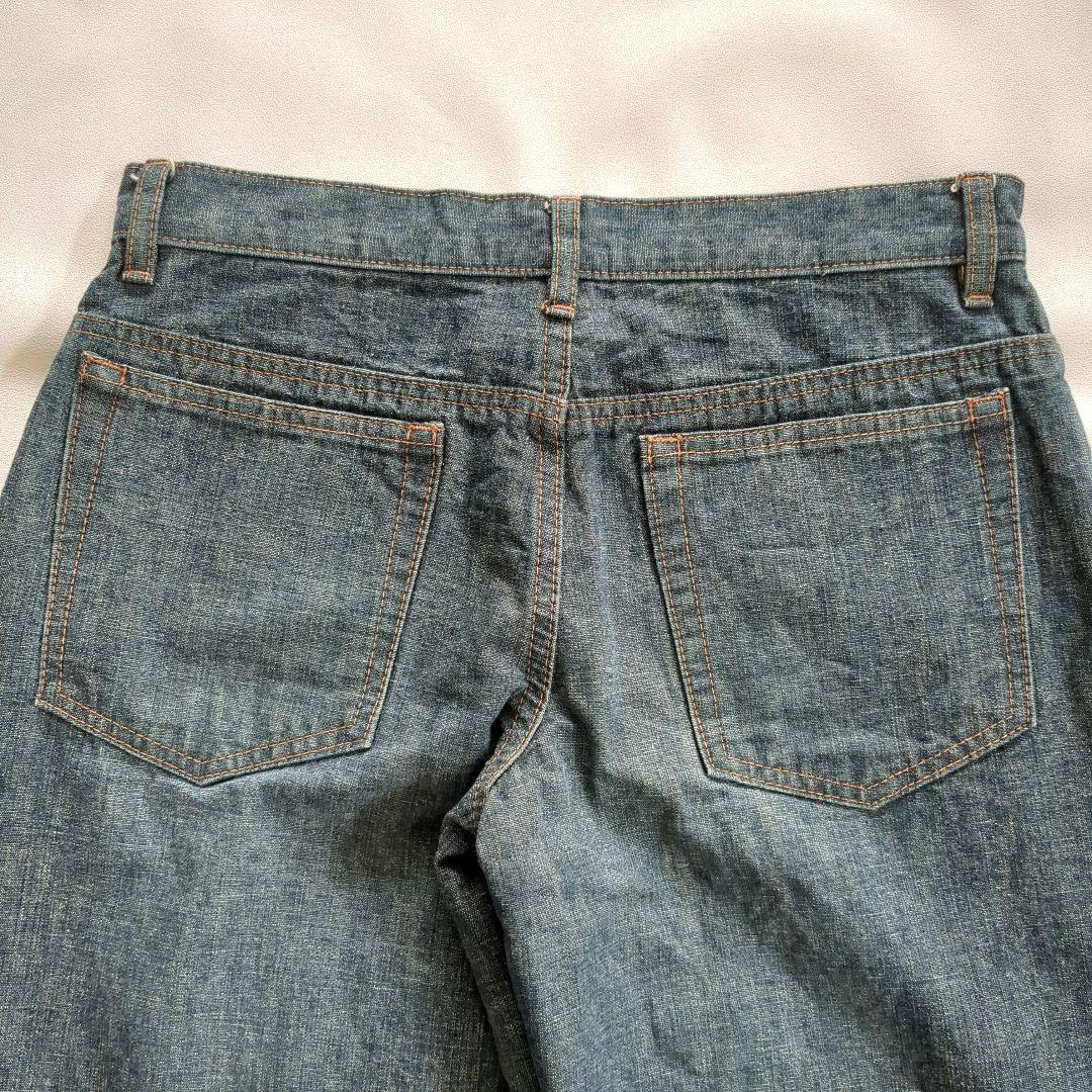 Spick & Span│ワイドデニムパンツ 日本製 手洗い可 ブルー 38
