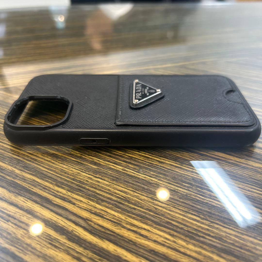 PRADA ブラック iPhone用ケース カードポケット付き