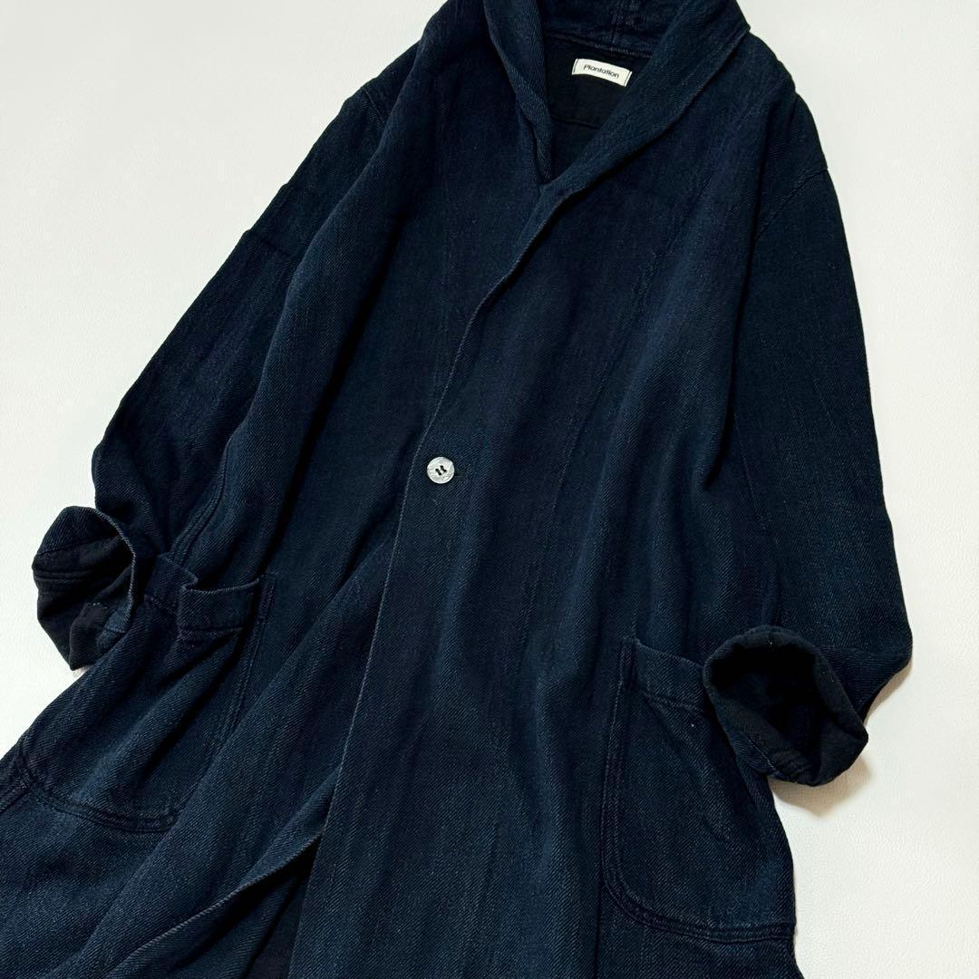 極美品✨ プランテーション インディゴ染 コットンコート 羽織 日本製