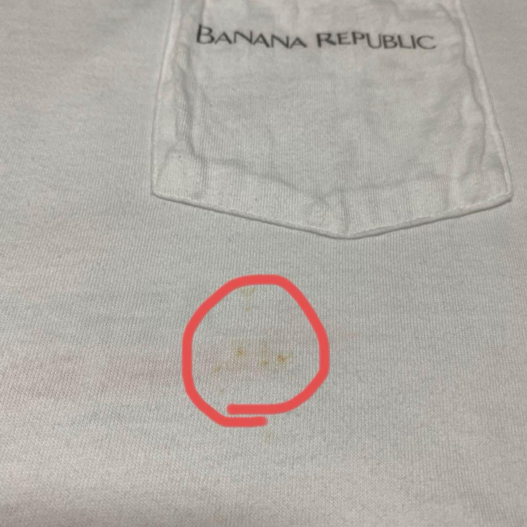 BANANA REPUBLIC Tシャツ 90s 胸ポケット　ゼブラ柄