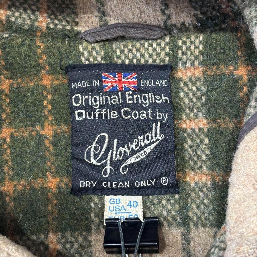 【ヴィンテージ】70s 英国製 グローバーオール ダッフルコート L チェック