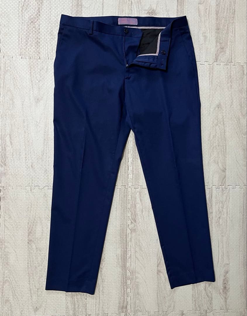 【美品】　ZARA ブルー　ネイビー　スーツ　セットアップ　XL 50