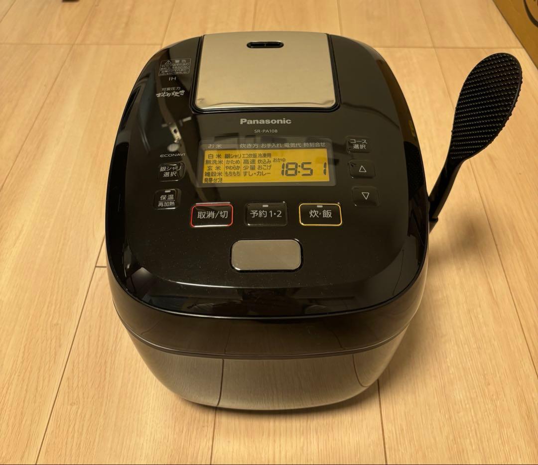 Panasonic 多機能炊飯器 炊飯器 ブラック SR-PA108