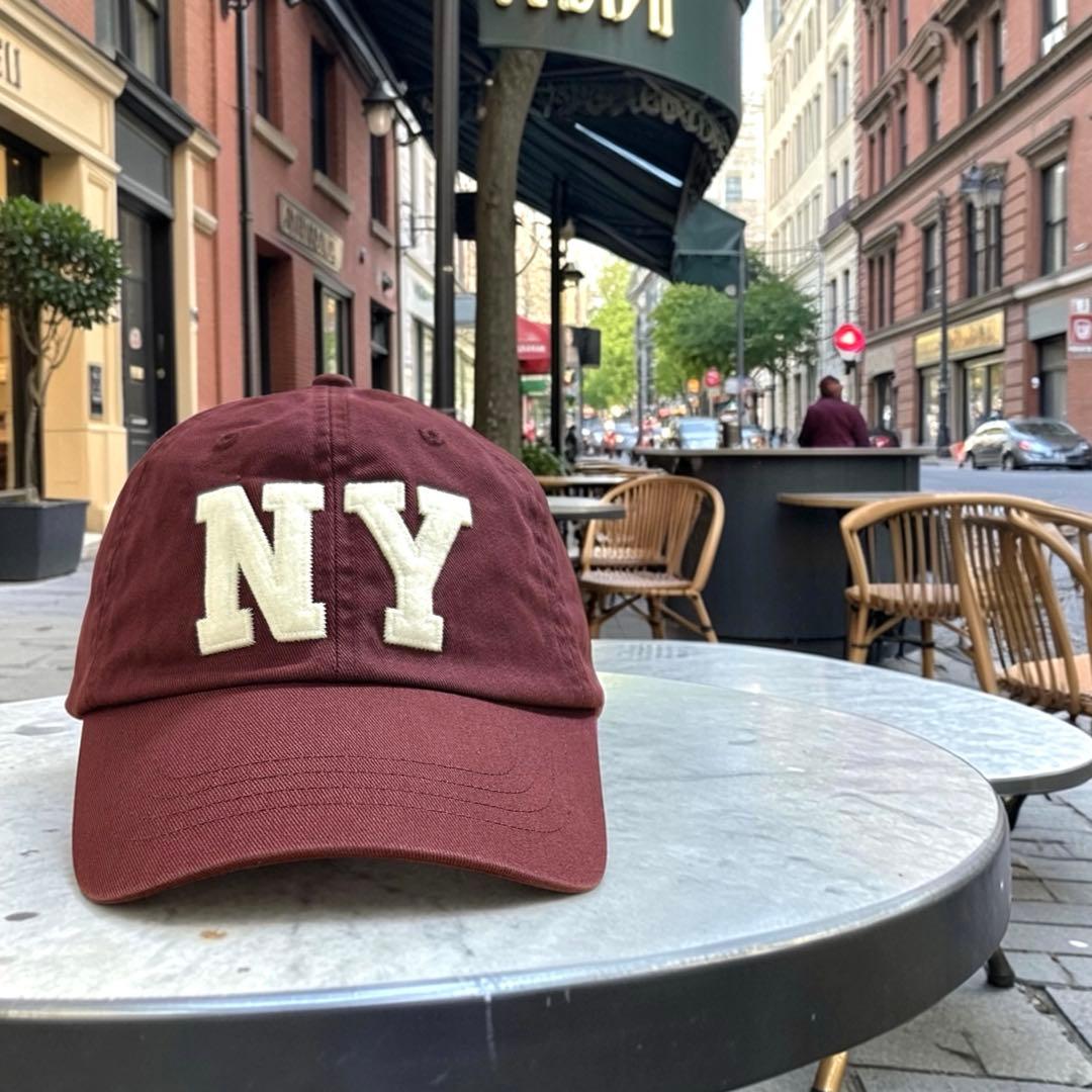 美品❗️ 完売品❗️POLO NY Patchツイルボール キャップ　ワイン