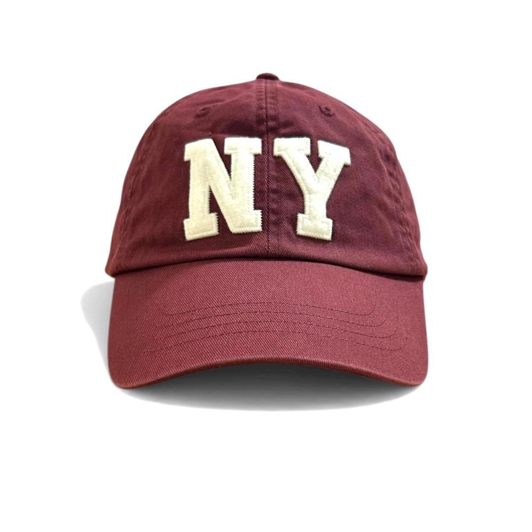 美品❗️ 完売品❗️POLO NY Patchツイルボール キャップ　ワイン