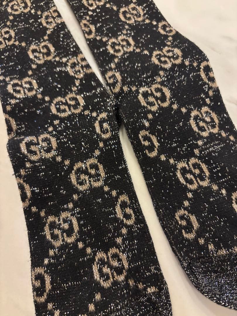 GUCCI ラメ ファブリック GG ソックス