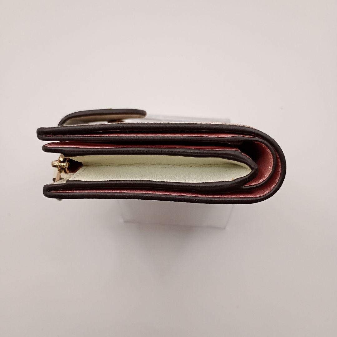COACH コーチ シグネチャー 二つ折り財布 ウォレット 花柄 ブラウン